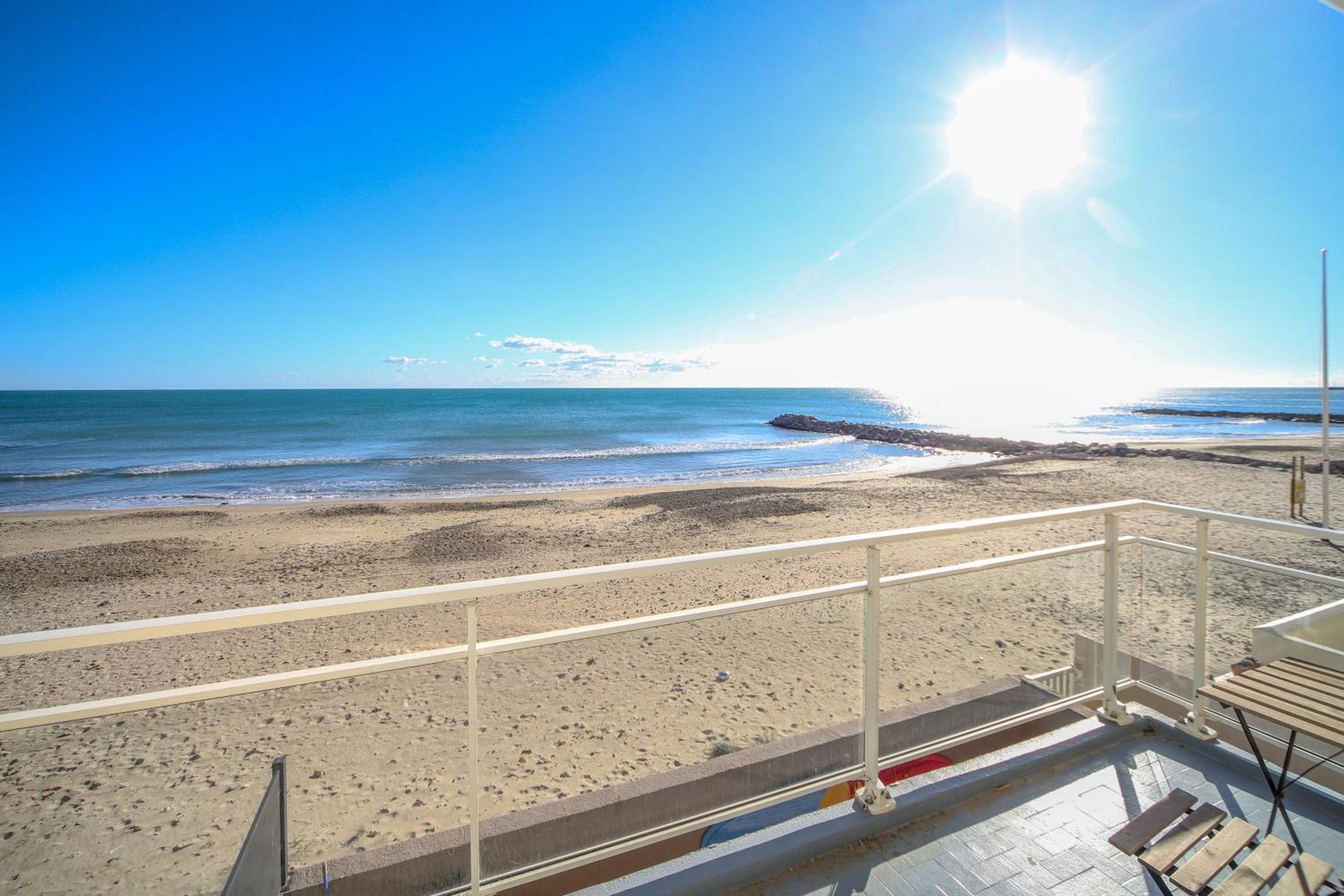 T3 Somptuosa 1 Ere Ligne Vue Mer Palavas Luaran gambar